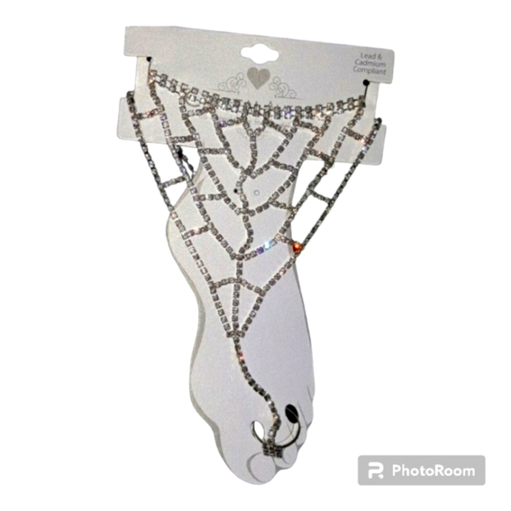Rhinestone barefoot shoe jewelry